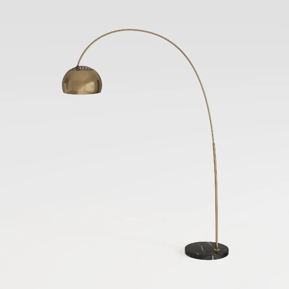 Gold Arc Floor Lamp for Living Room, Floor Lamp