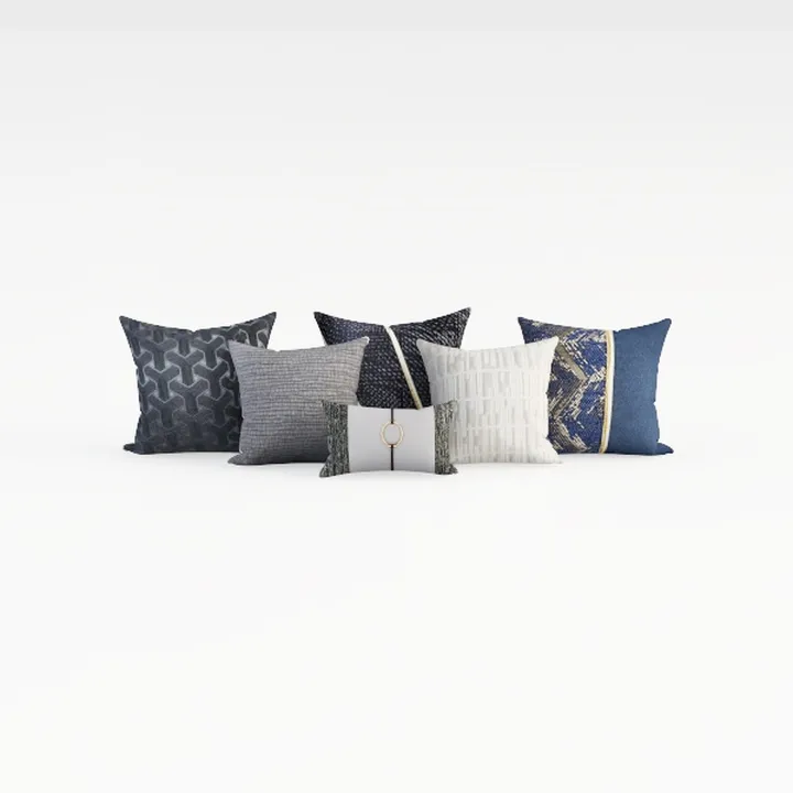 Waterproof Pillow Cases 2-Pack, Abstract Art Blue