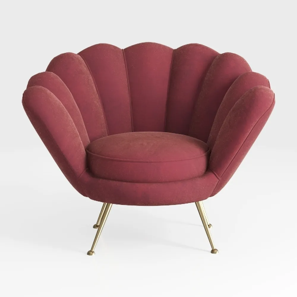 Penau Velvet Office Desk Chair, Adjustable Height