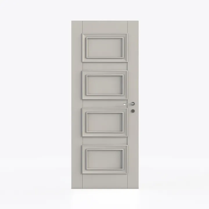 Minimalist Solid Wood Interior Door 3D Model