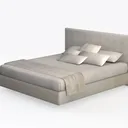 Meridian Furniture B1208Cream-Q Vaughn Collection  Left 45 Degree View