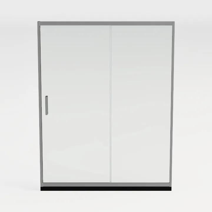 DELAVIN 56-60 in. W x 59 in. H Frameless Bathtub