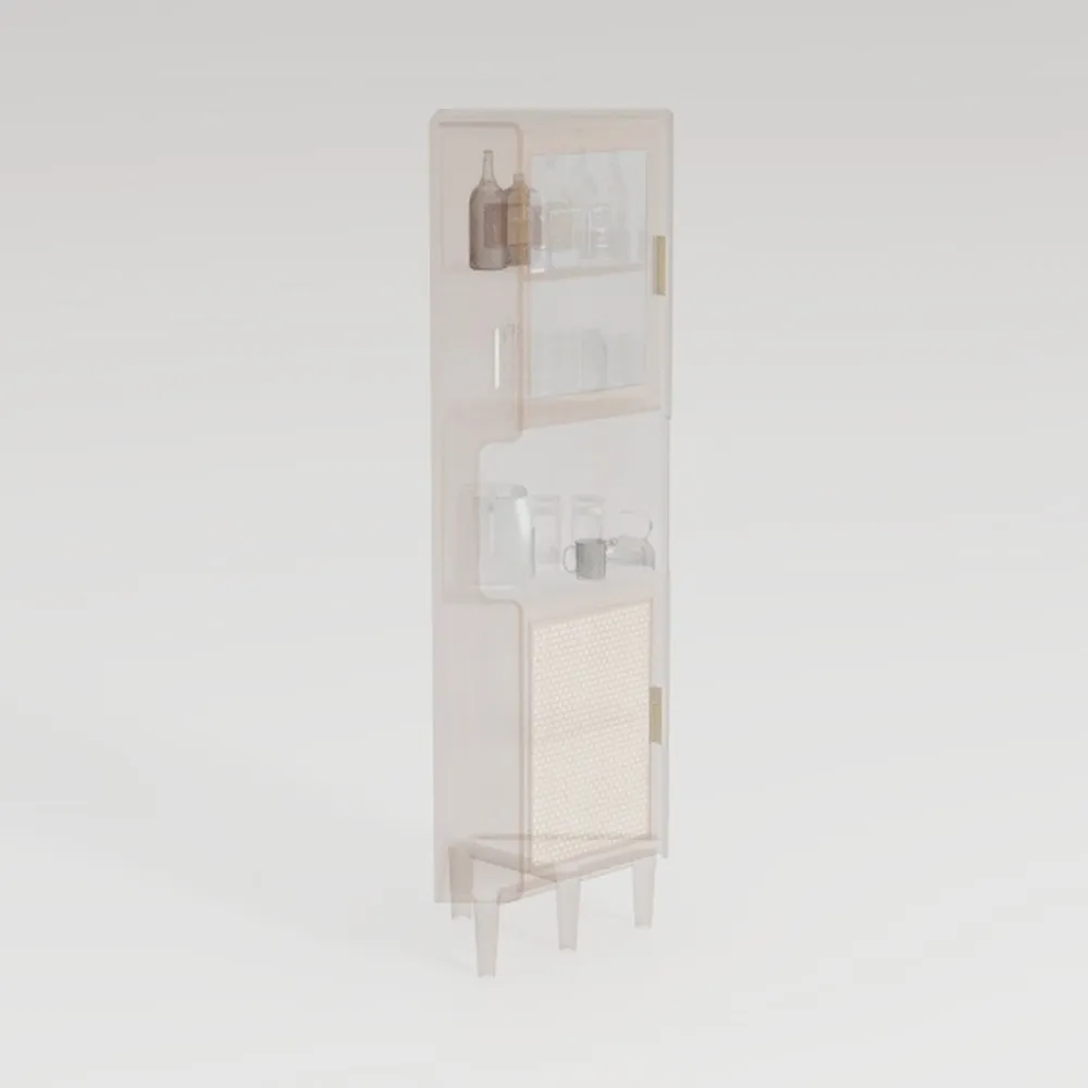 CHUWELL White Corner Cabinet, 67'' Tall Corner