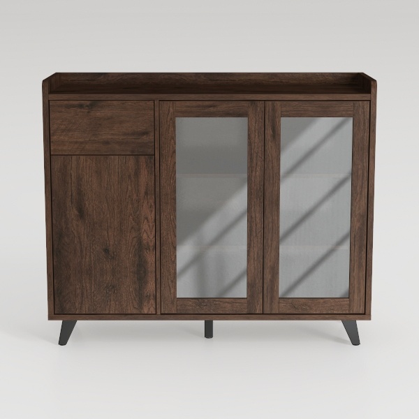 Shintenchi Large Rattan Storage Cabinet, Modern