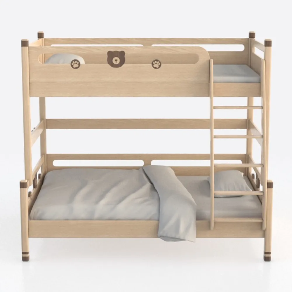 Full XL Over Queen Bunk Bed with Full Length Guard