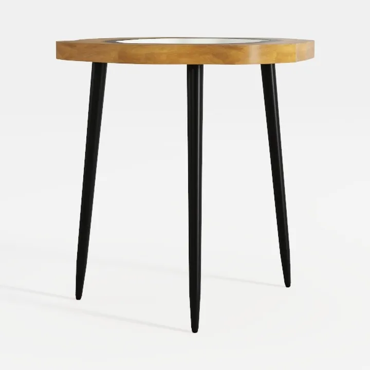 MyGift 20.5 Inch Mid Century Round End Table, 