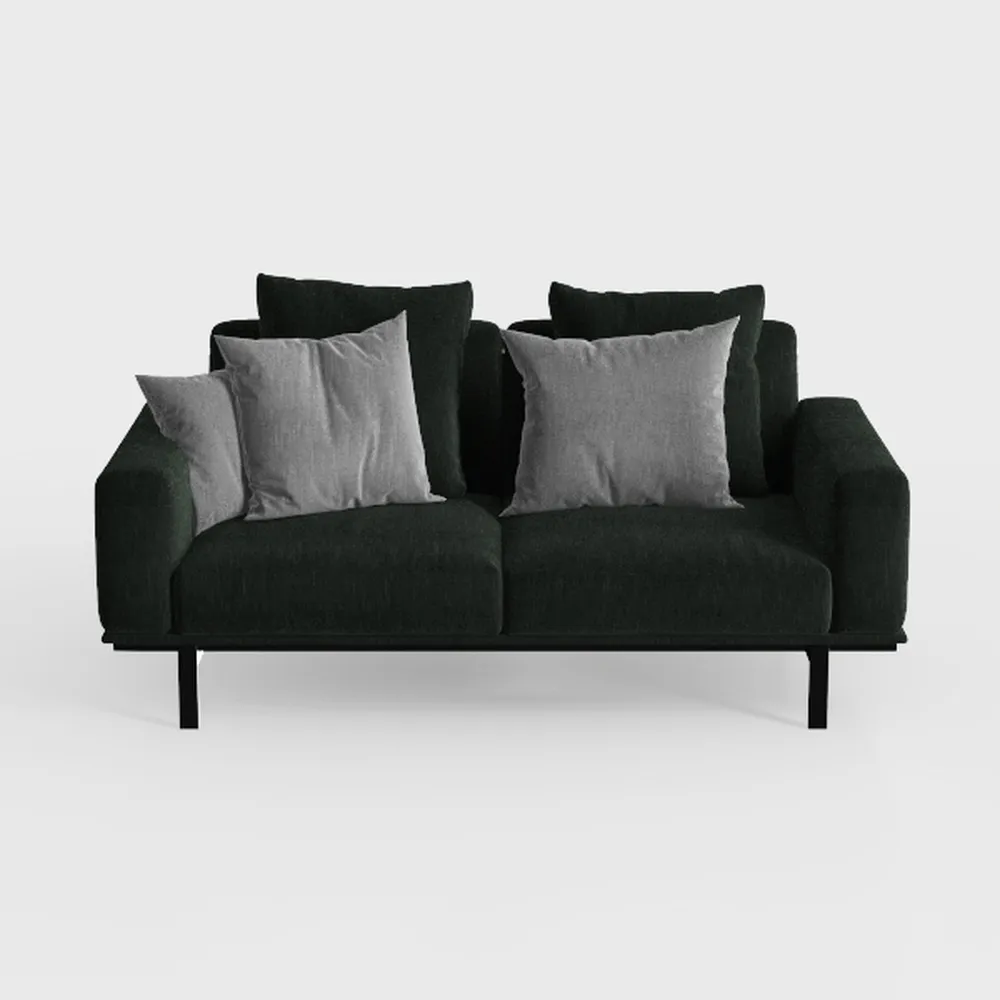 Sofa Couch 97-Inch Teddy Velvet 3-Seat Sofa with
