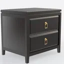 Benjara Benzara Patra Transitional Nightstand Right 45 Degree View