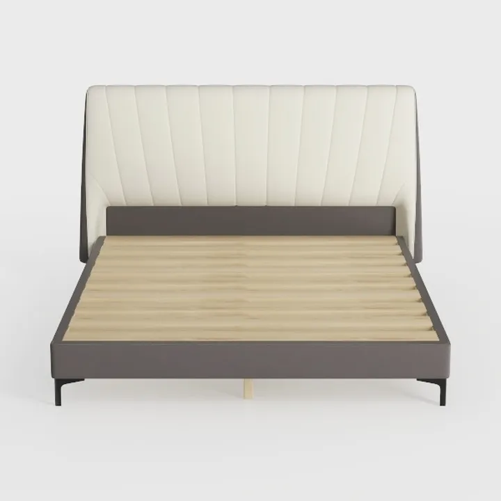 Albott Queen Size LED Bed Frame with Linen Upholst