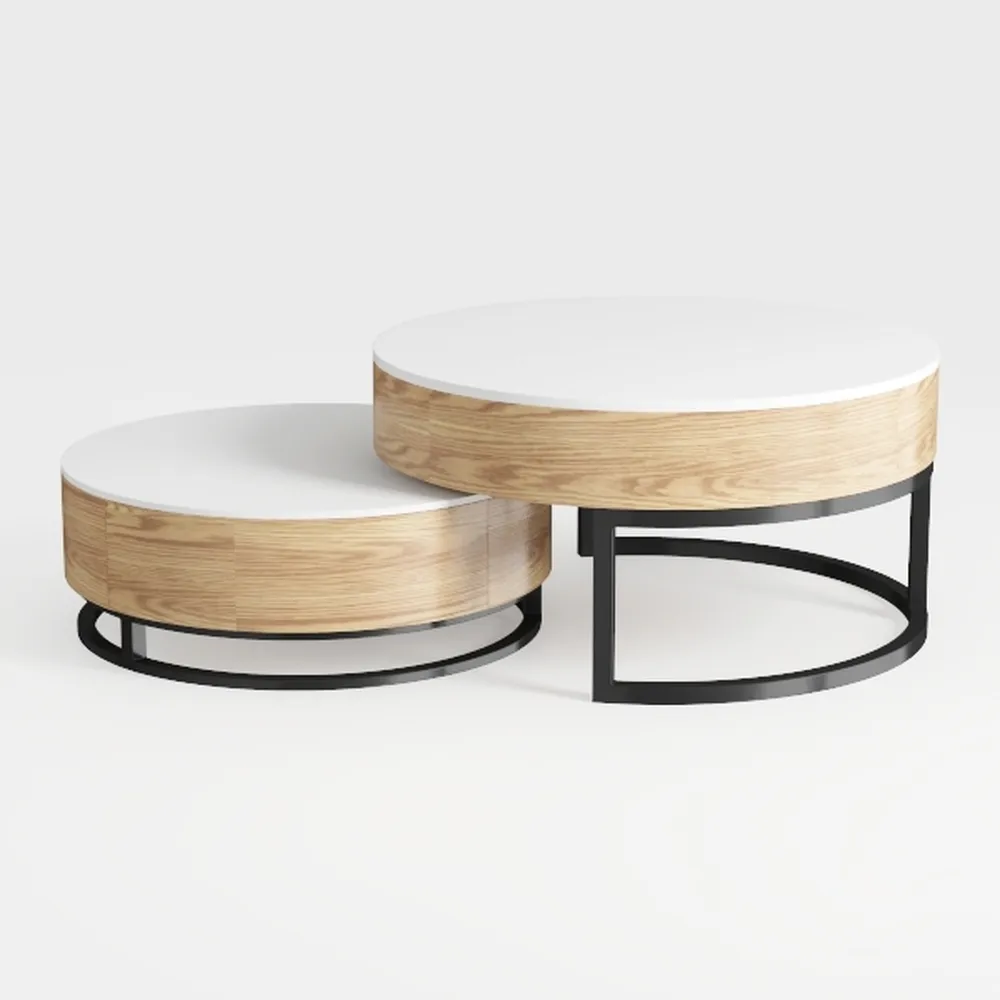 Tribesigns 2-Tier End Table Semi Circle, Small