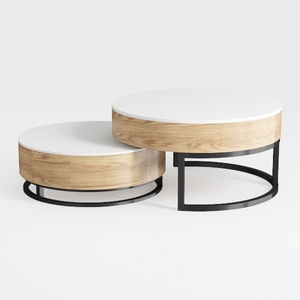 Tribesigns 2-Tier End Table Semi Circle, Small