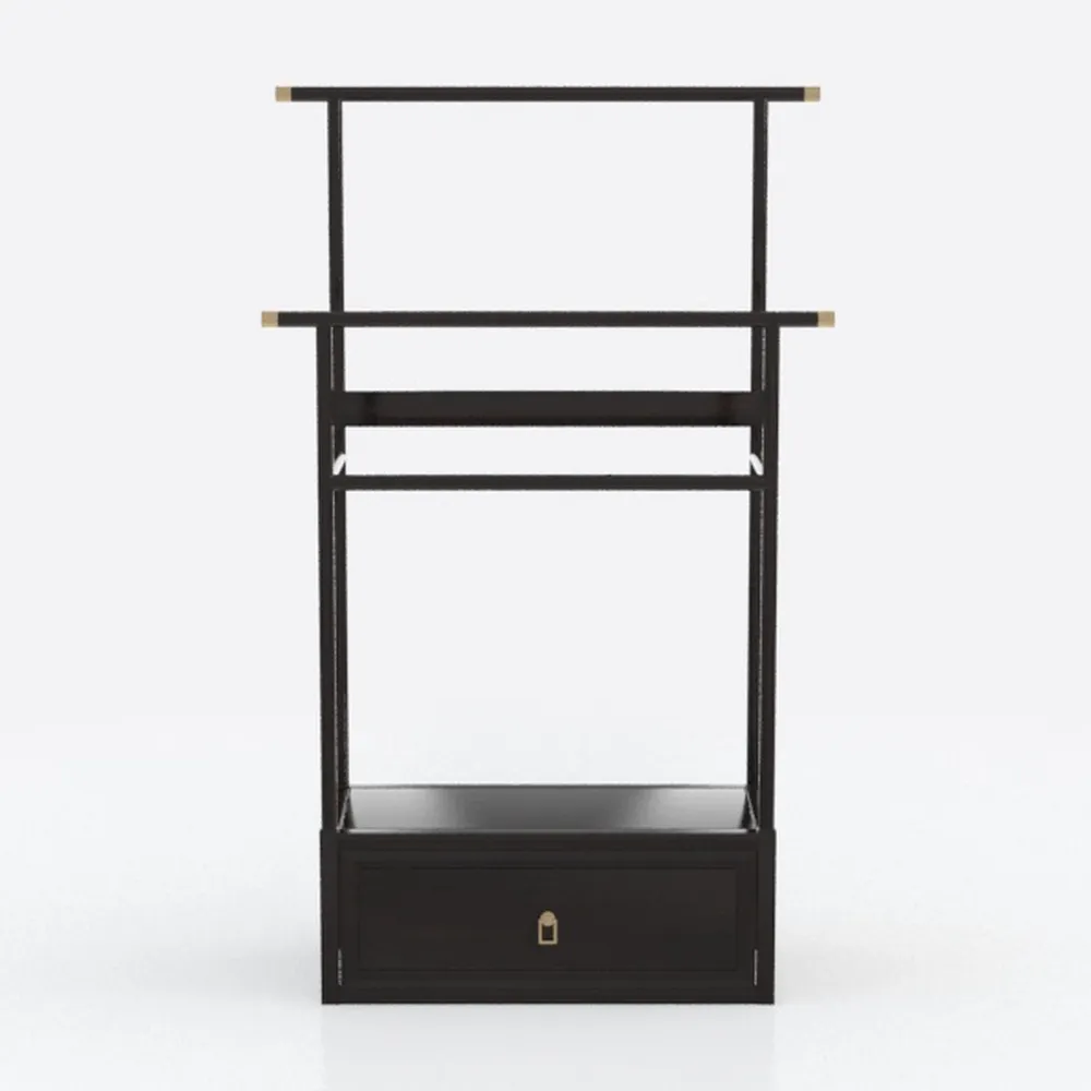 Vintage Narrow Side Table with Storage Shelf, 3