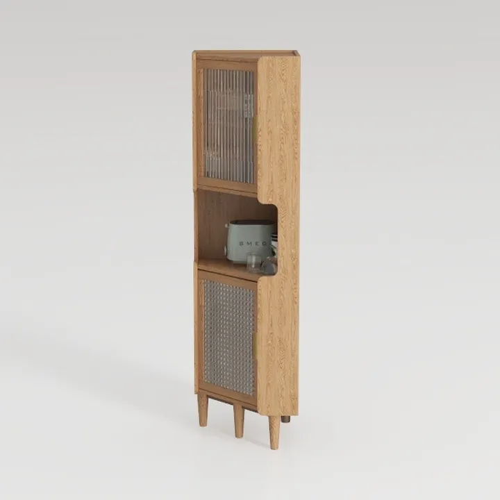 Rattan Corner Cabinet, Free Standing Corner