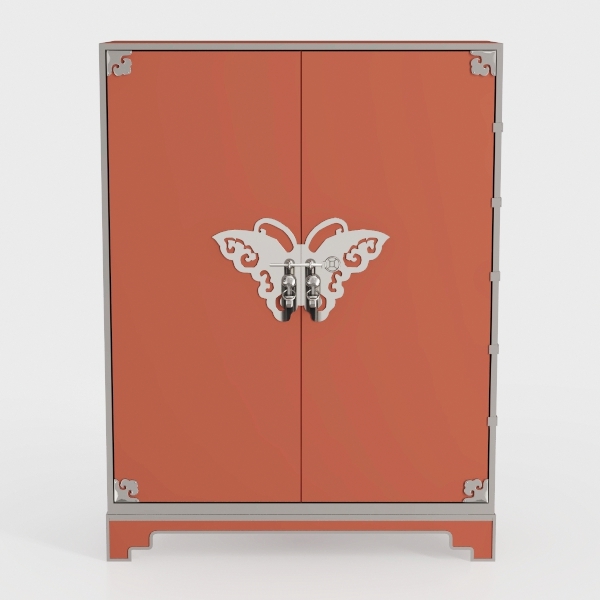 Small 2 Metal Storage Side Buffet Cabinet for Bed