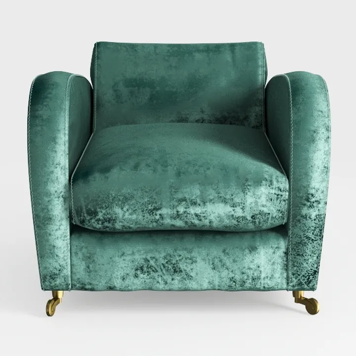 Chenille Fabric Upholstered Accent Chair with