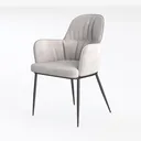 Soft Velvet Dining Chair,Hotel Wedding Banquet Left 45 Degree View