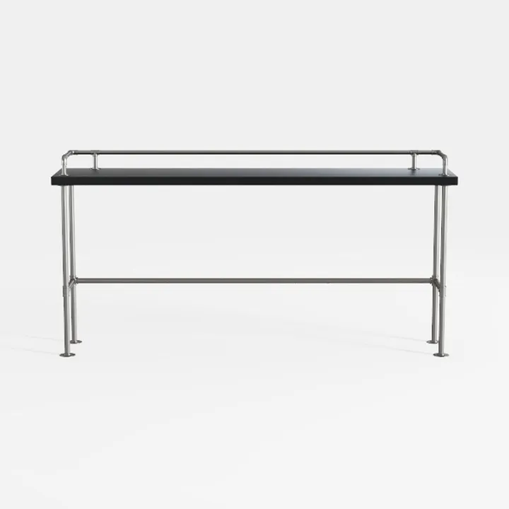 Modern Industrial Metal Black Console Table 3D Model