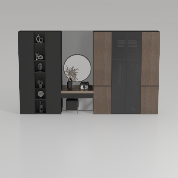 wardrobe combined with dressing table-Rustic Timber