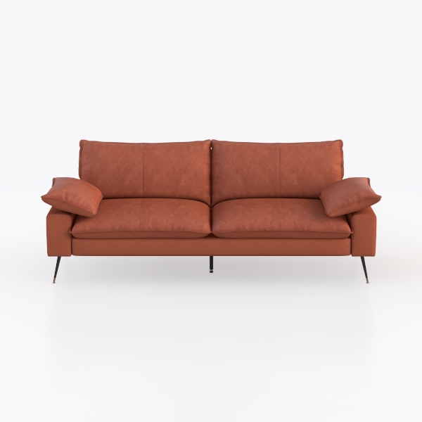 JOSHEN 66&quot; Modern Chesterfield Linen Loveseat Sofa