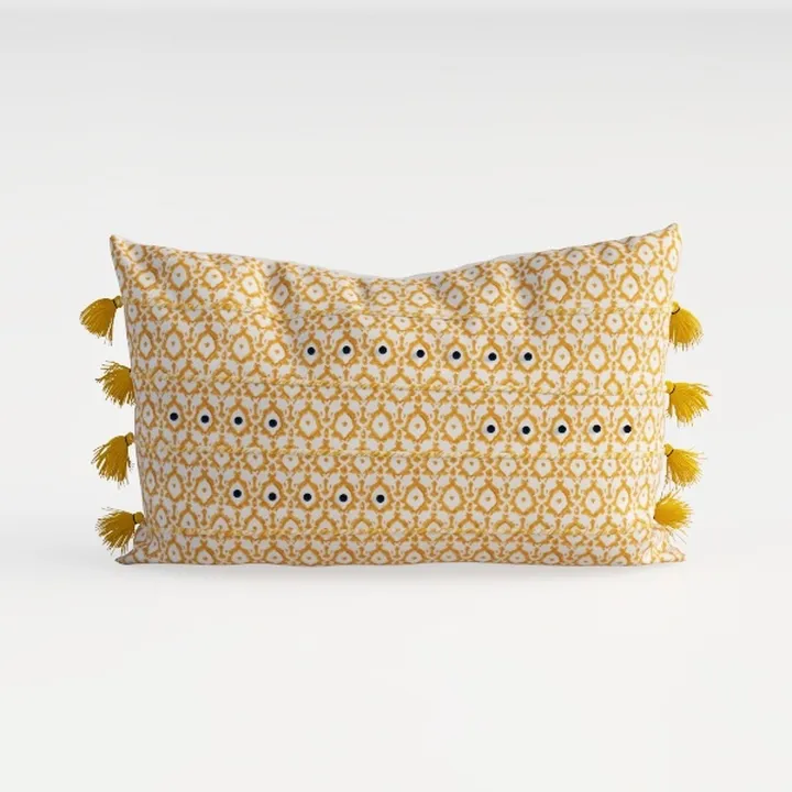 Bohemian Printed Fabric Tassel Decorative Throw Pillow 3D Model