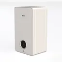 Modern White Digital Wall Mounted Gas Boiler 3D Model Left 45 Degree View