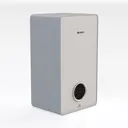Modern White Digital Wall Mounted Gas Boiler 3D Model Right 45 Degree View