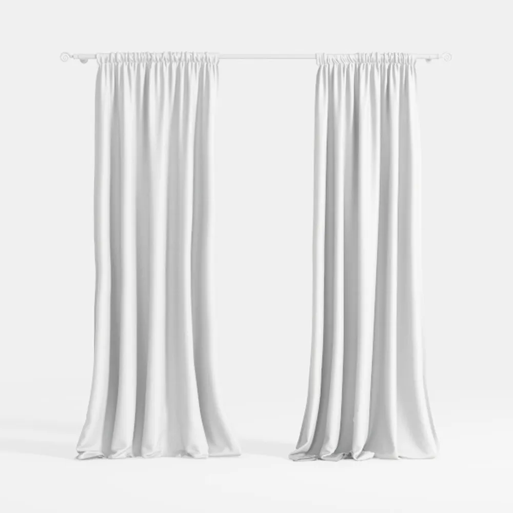 Cream Linen Blackout Curtains 84 Inch Length 2 