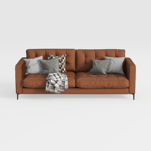 Mid Century Modern 53” Loveseat Sofa, Comfy Uphols