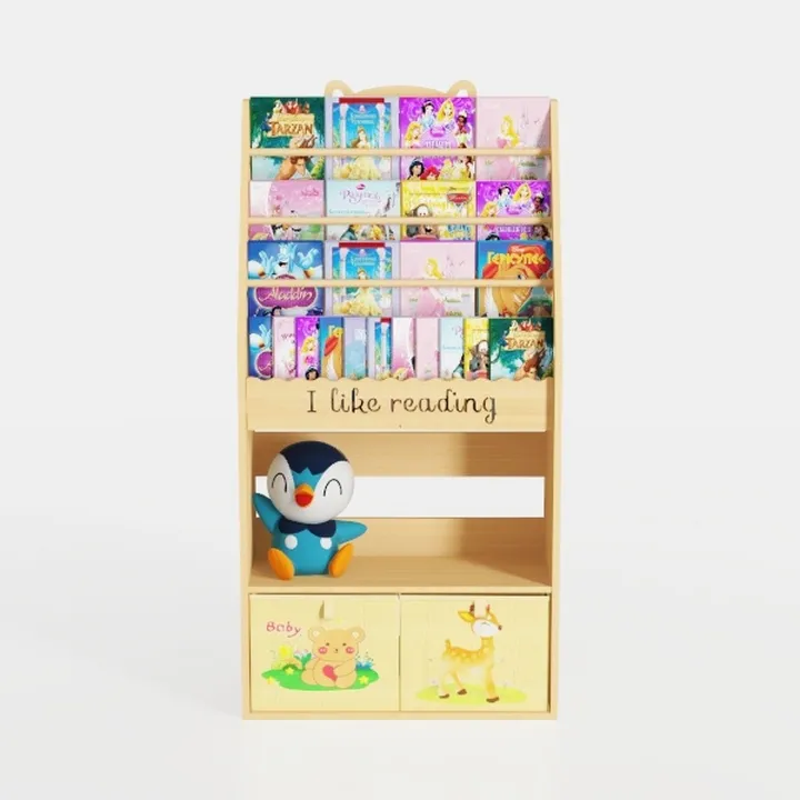 TOETOL 3 Tier Kids Bookshelf and Book Storage，6