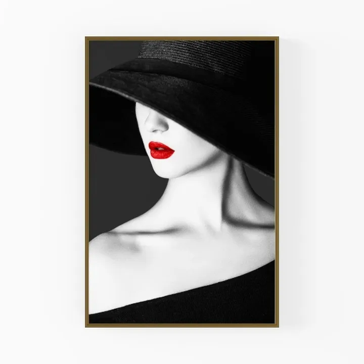Minimalist Glamorous Woman Portrait Wall Art 3D Model