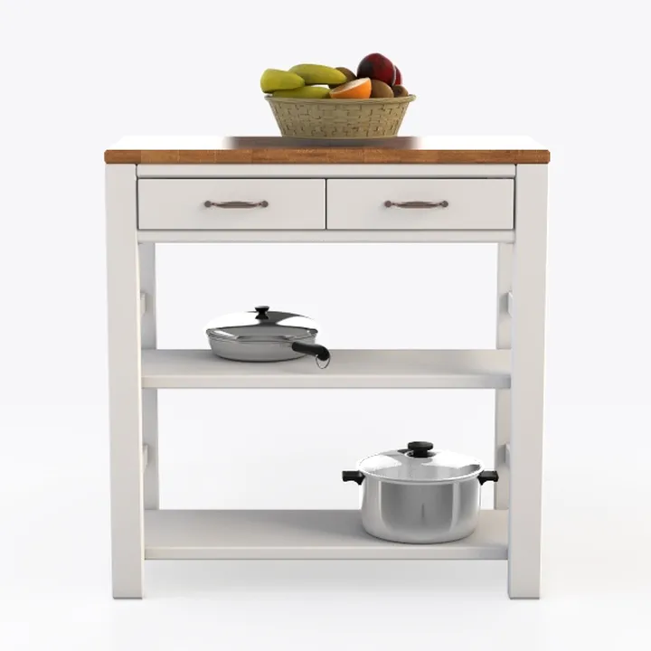 Sideboard Natural and White 45.3"x11.8"x29.9" Wood