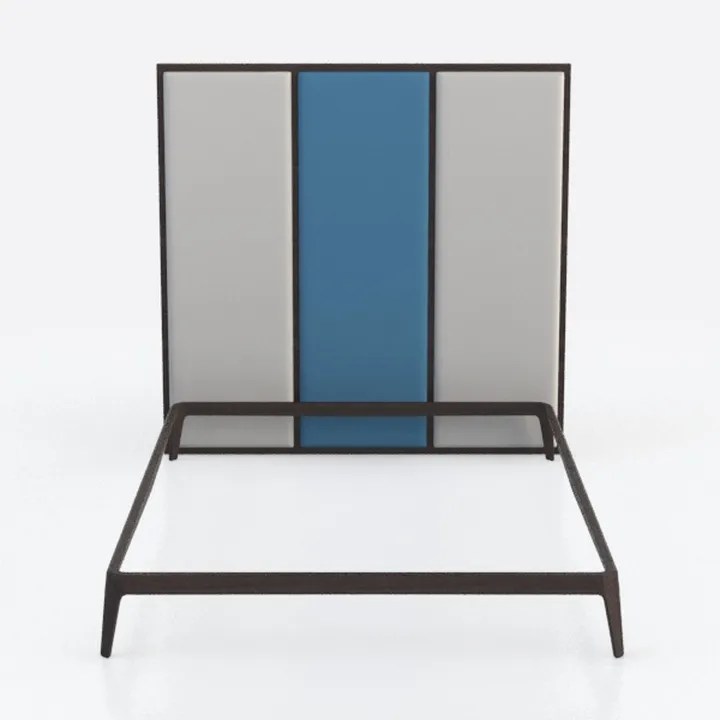 Yocreat Struttura per letto king size, grigio scuro, telaio imbottito in legno a doghe con testiera, facile da montare, contenitore sotto il letto, senza bisogno di molle box 150 × 200