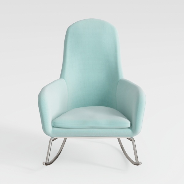 Howard Elliott Scroll Puff Rocker Seating Chair Wi