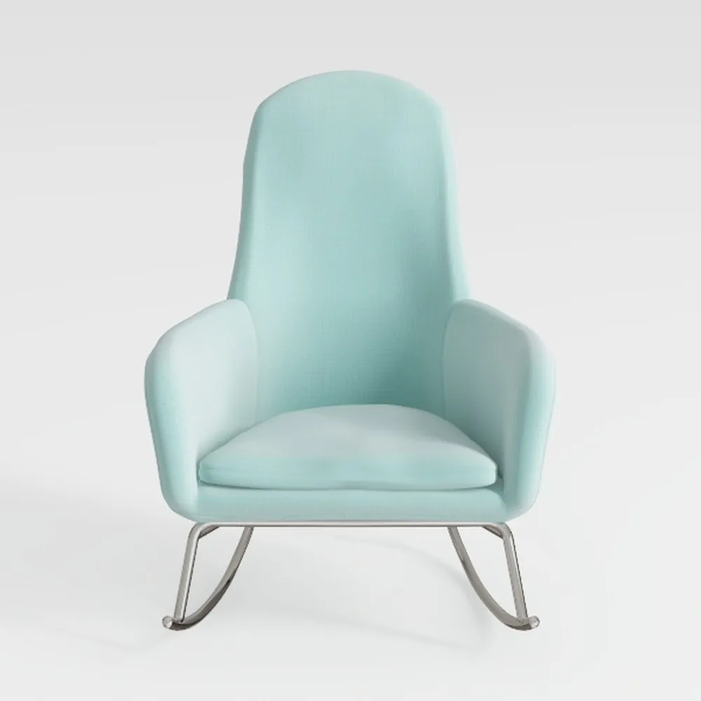 Howard Elliott Scroll Puff Rocker Seating Chair Wi