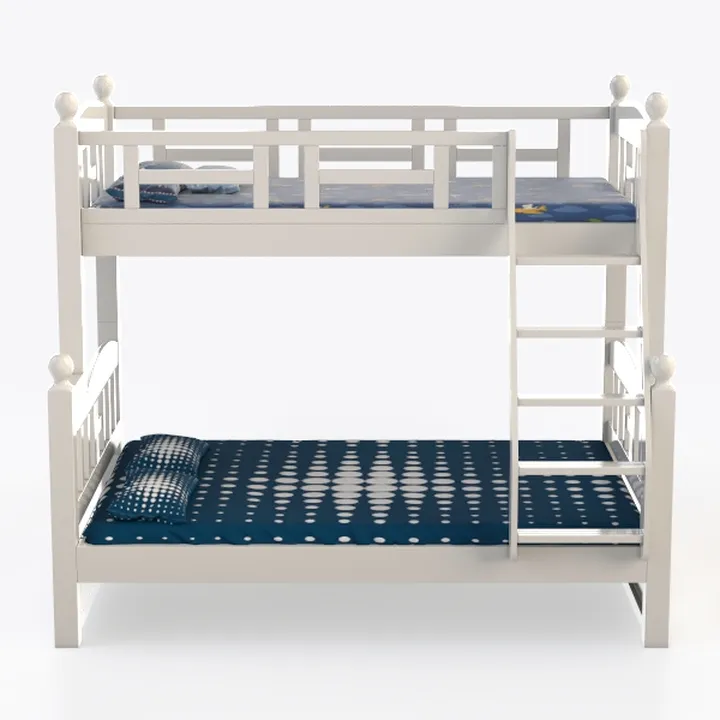 DHP Brady Solid Wood Bunk Beds with Ladder and Gua
