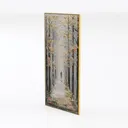 Minimalist Modern Forest Landscape Wall Art Decor 3D Model Left 45 Degree View