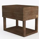 OKD 24" Modern Nightstand with Charging Station Left 45 Degree View