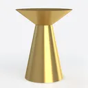 Modern Minimalist Brass Metal Side Table 3D Model Left 45 Degree View