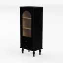 JUMMICO 71" Tall Arched Kitchen Pantry, Modern Left 45 Degree View