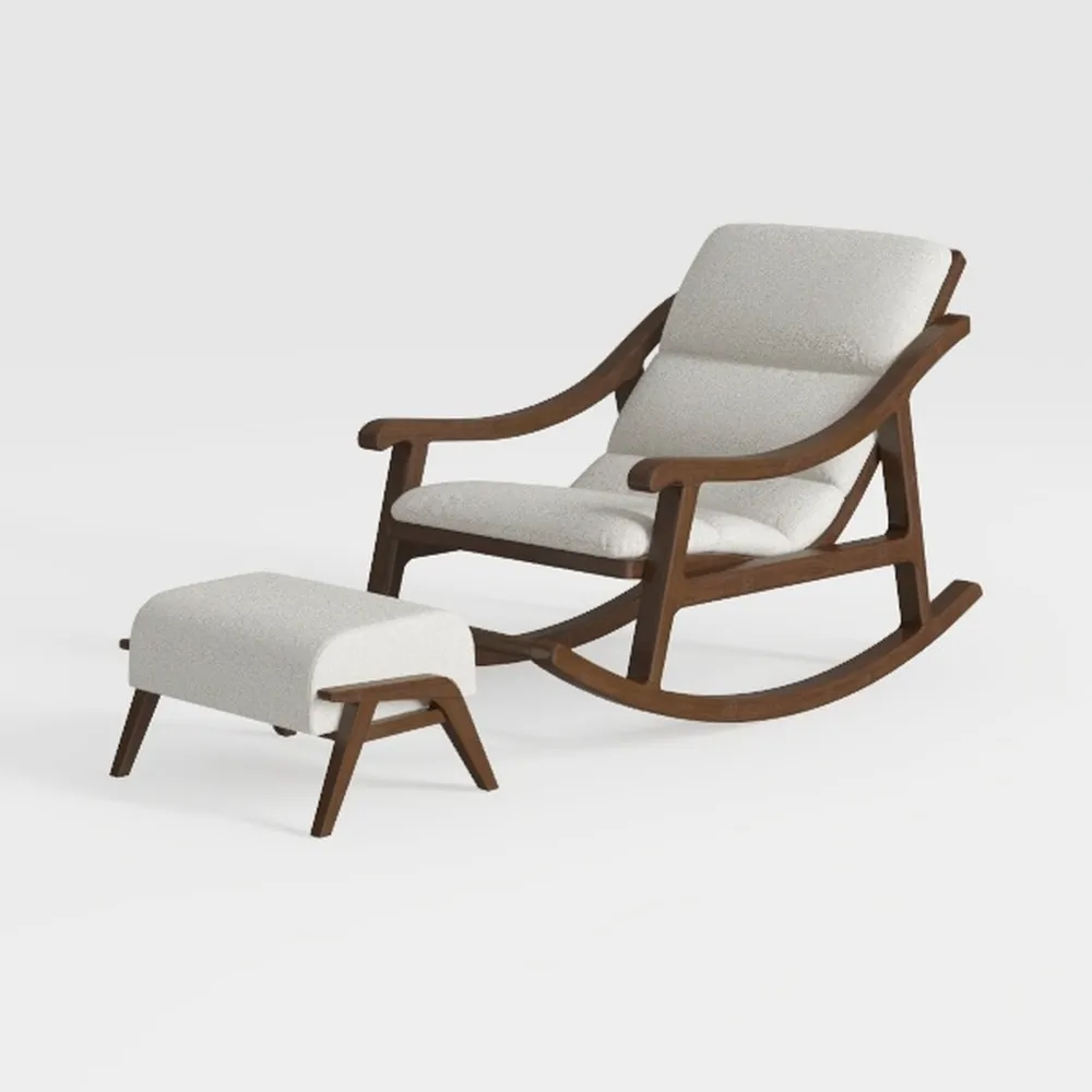 Rocking Chair Nordic Simple Chair Cotton Linen Lei