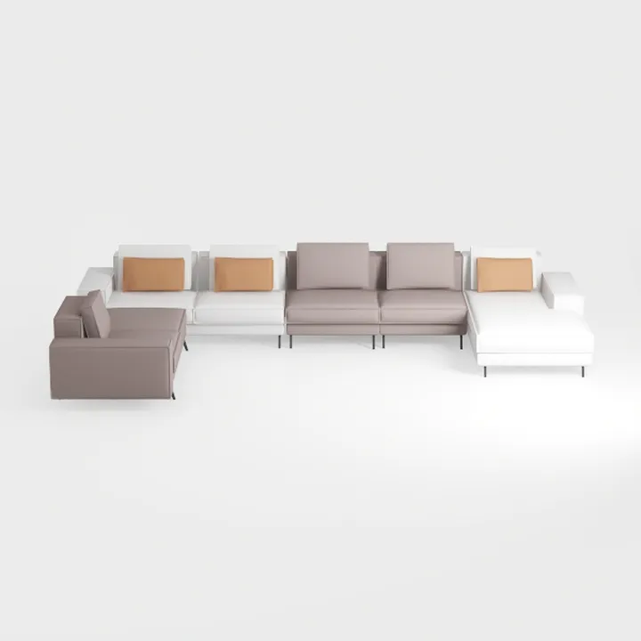 Armen Living Polo Outdoor Set in Dark Grey and