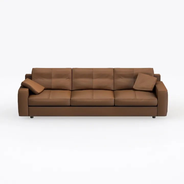 HXZDZ 83" PU Faux Leather Couch, Mid-Century Moder