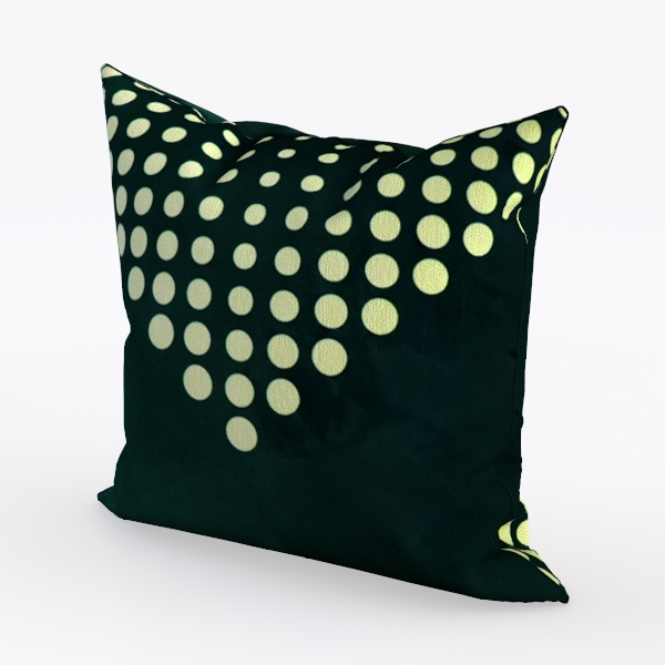 Wedding Holiday Yellow Wave Point Outdoor Pillow