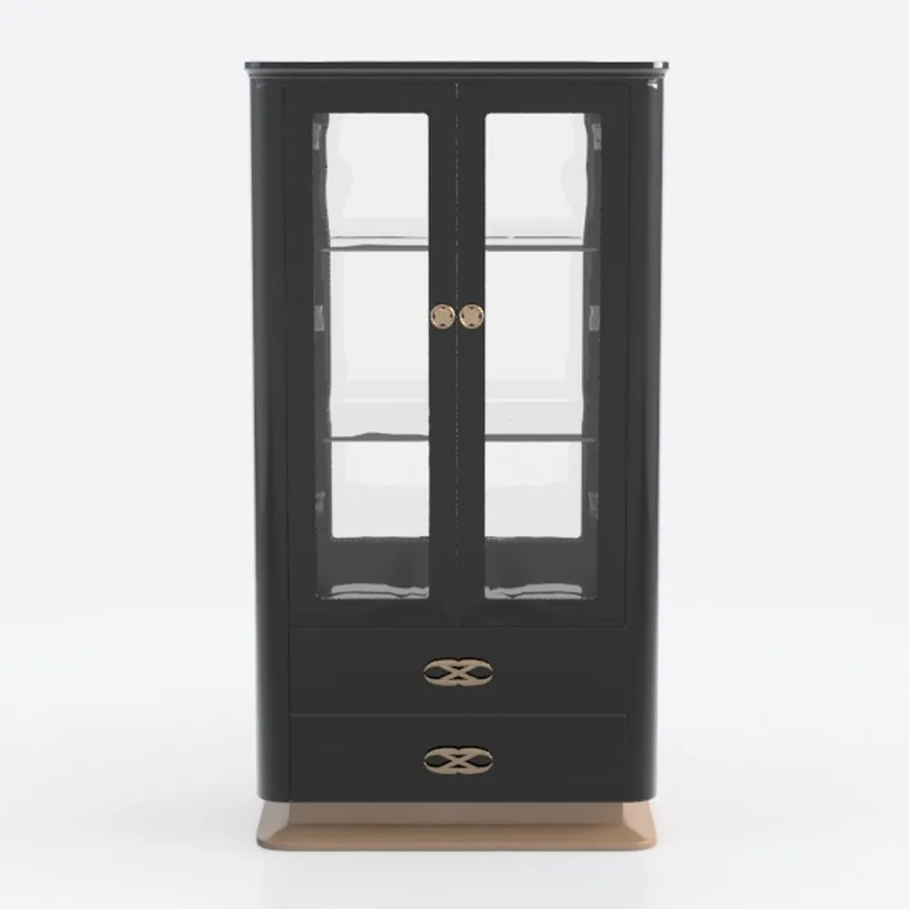 Display Cabinet with LED Lights, Curio Storage