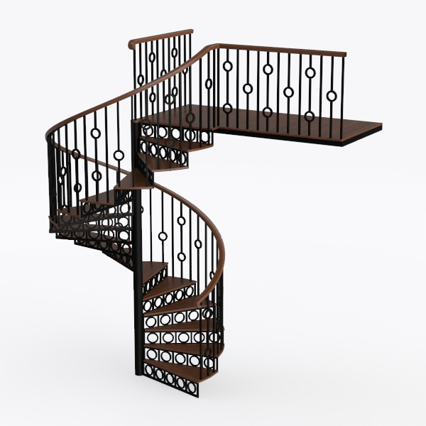 Modern wrought iron staircase
