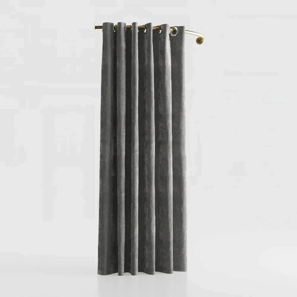 Grey Blackout Curtains for Bedroom 84 Inch Length 