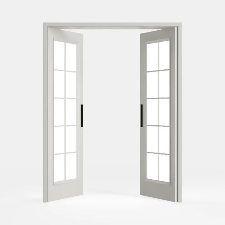 30"x80" French Pivot Door, High-Definition Mirror