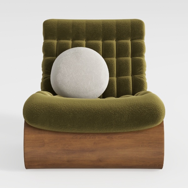 WILLIAMSPACE Upholstered Accent Single Lazy Sofa