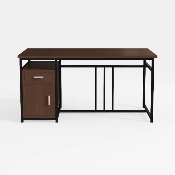 Lorell Fortress Series Mahogany Laminate Top Desk