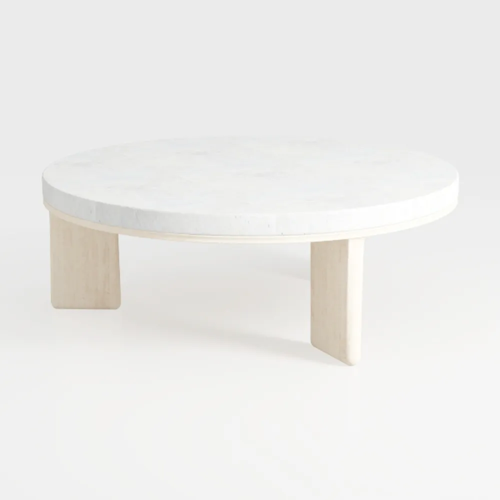 Round Coffee Table, 30" Coffee Table for Living Ro